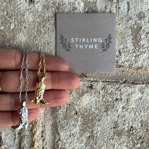 Cowboy boot necklace - South Western jewelry